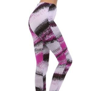 Womens Purple Polka Dot Leggigns